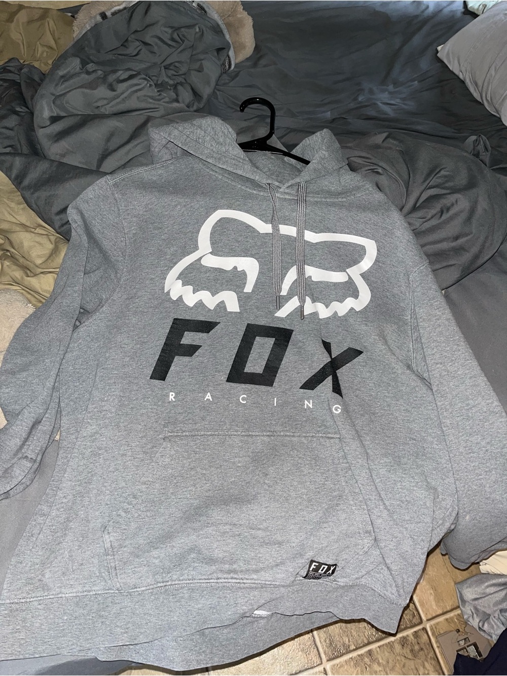 Fox Gray Sweatshirt with White and Black Logo